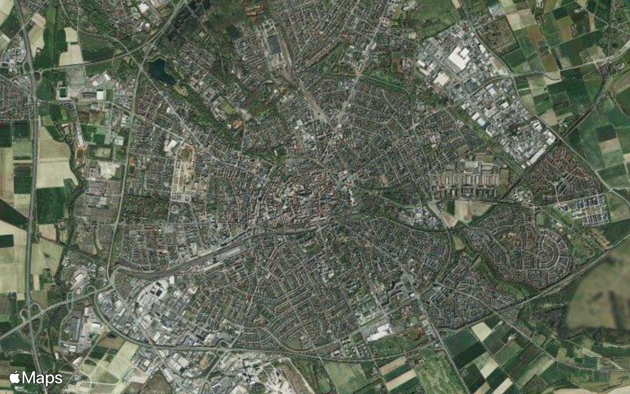 Paderborn, North Rhine-Westphalia, seen from above