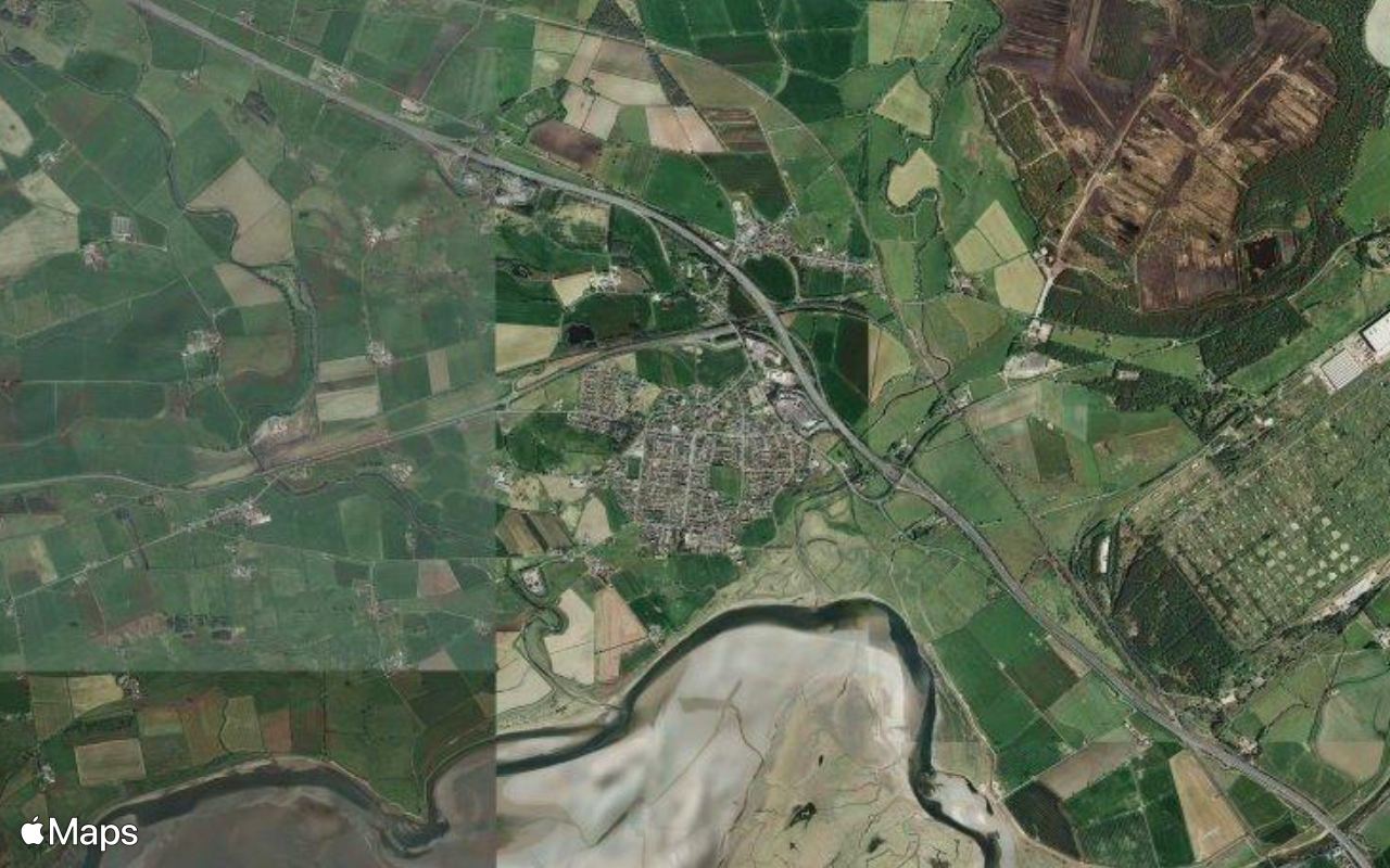 Gretna, Scotland, seen from above