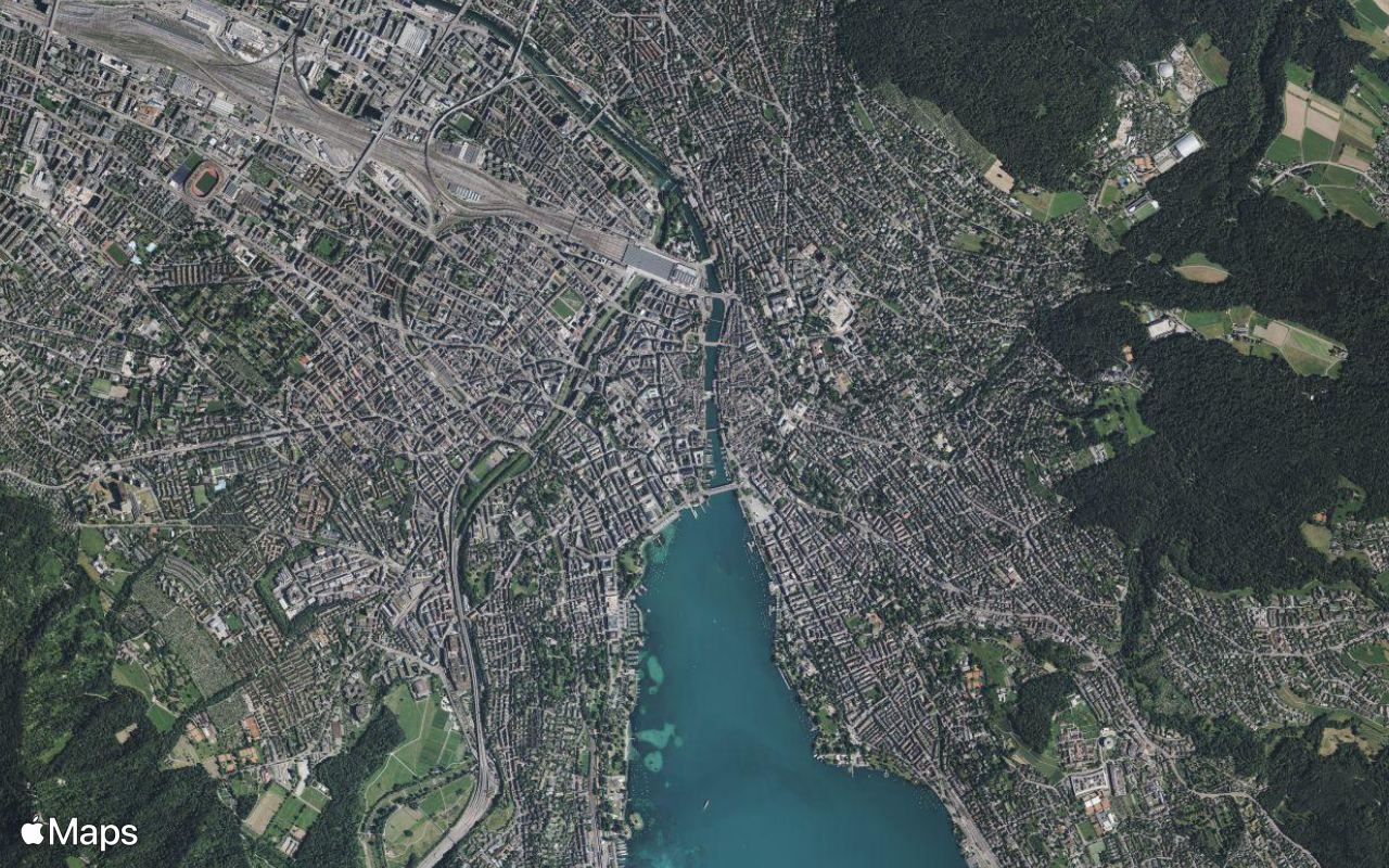 Zürich, seen from above