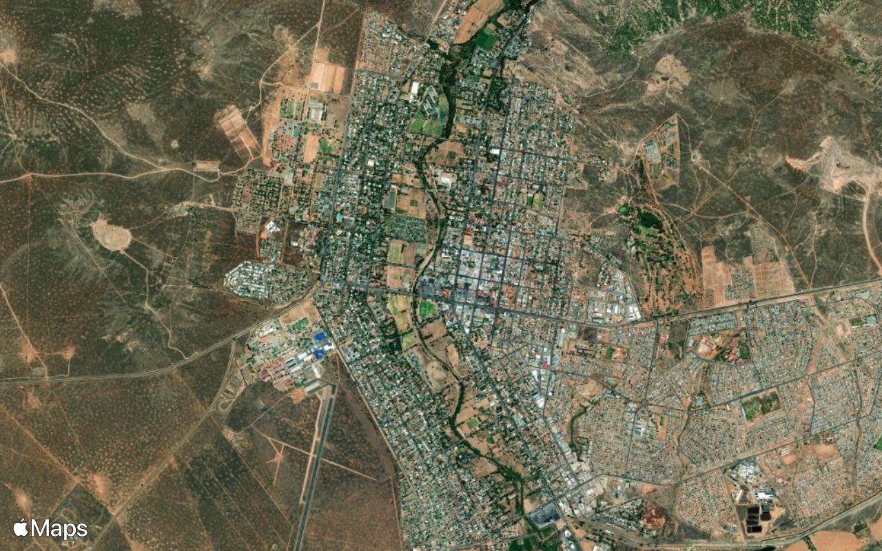 Oudtshoorn, Western Cape, seen from above