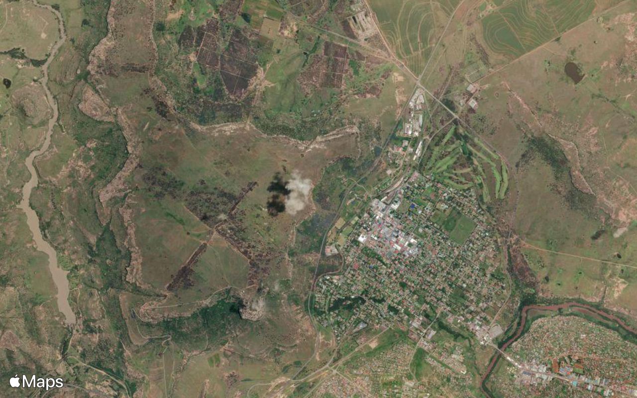 Ficksburg, Free State, seen from above
