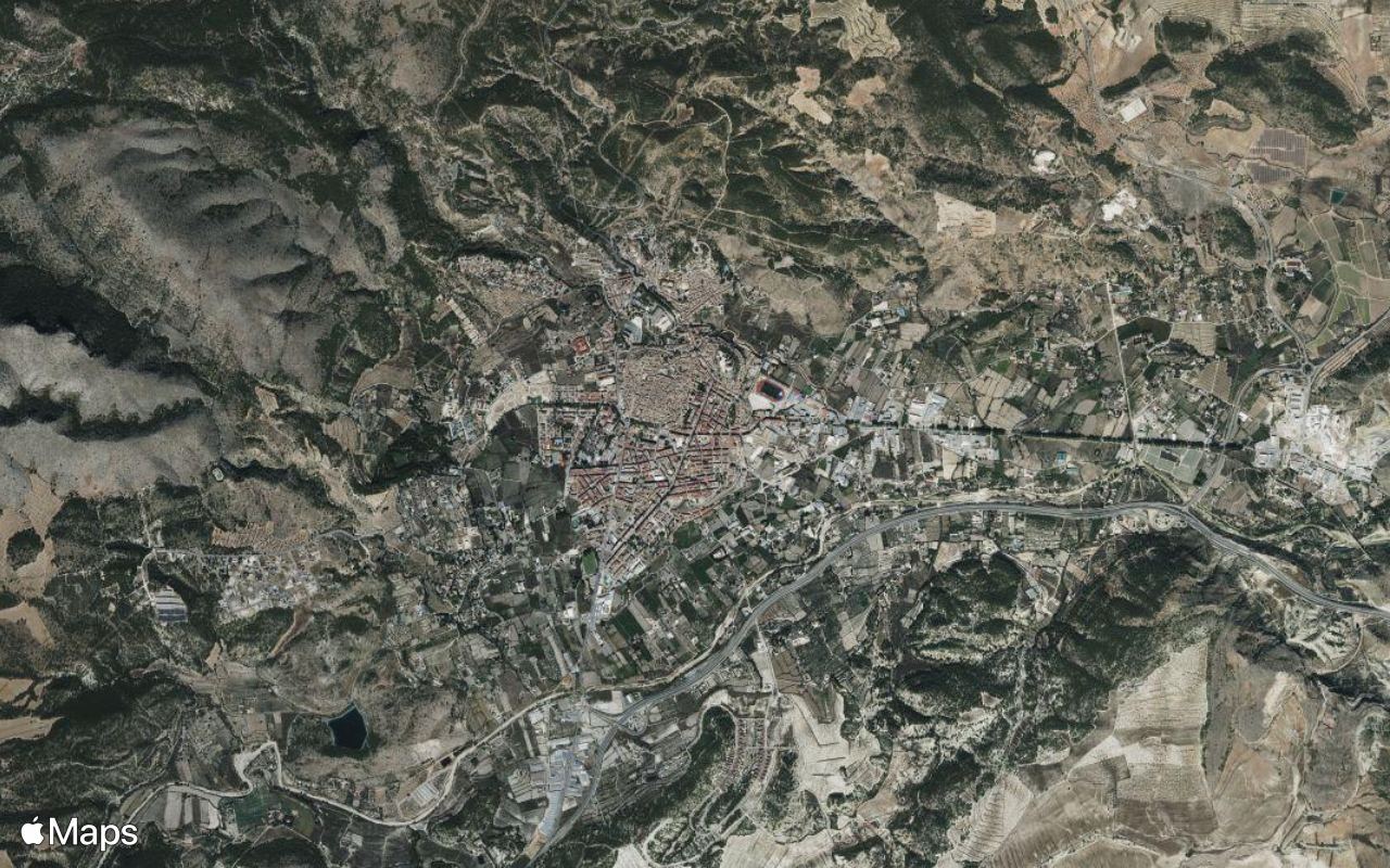 Caravaca de la Cruz, Murcia, seen from above