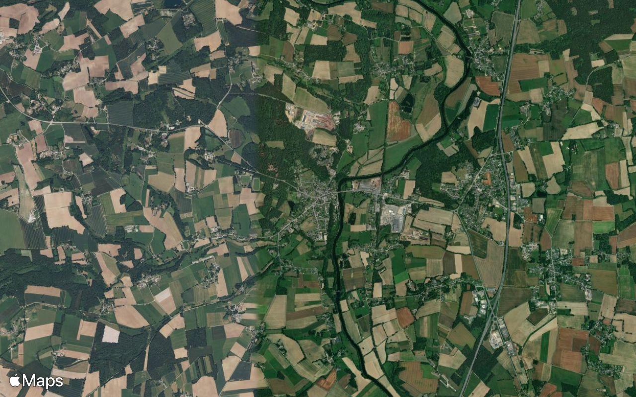 Val d'Oust, Morbihan, seen from above