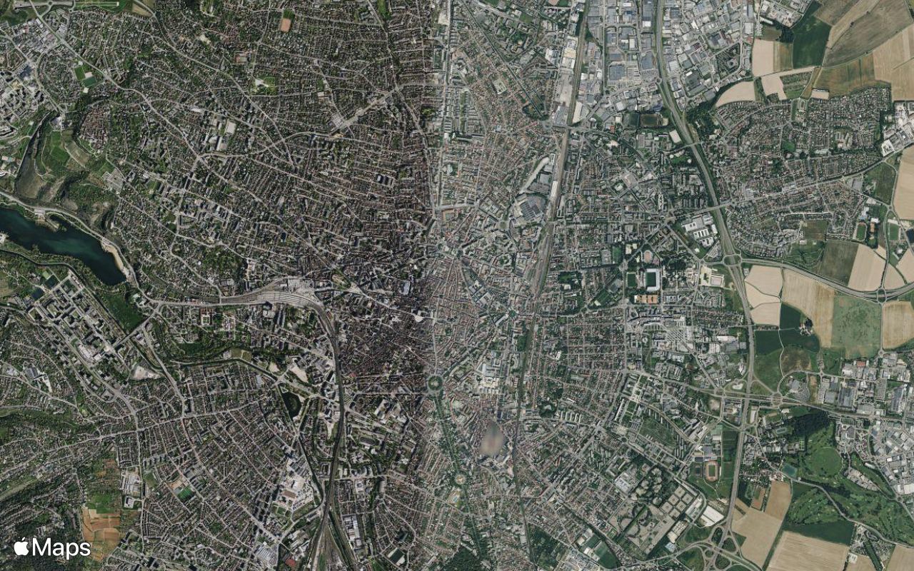 Dijon, Côte-d’Or, seen from above