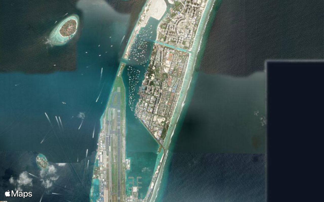 Hulhumalé, Kaafu Atoll, seen from above