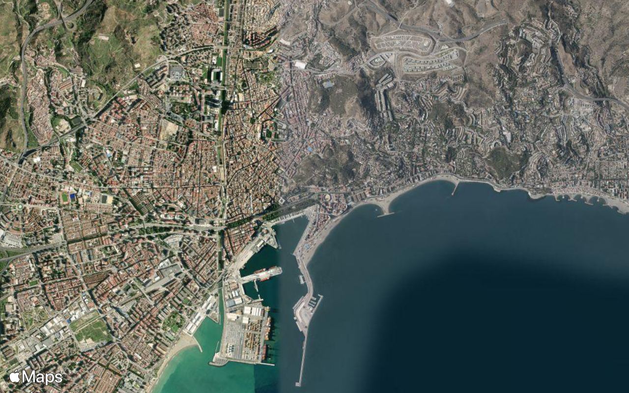Málaga, seen from above