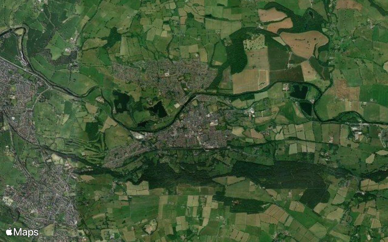 Otley, England, seen from above