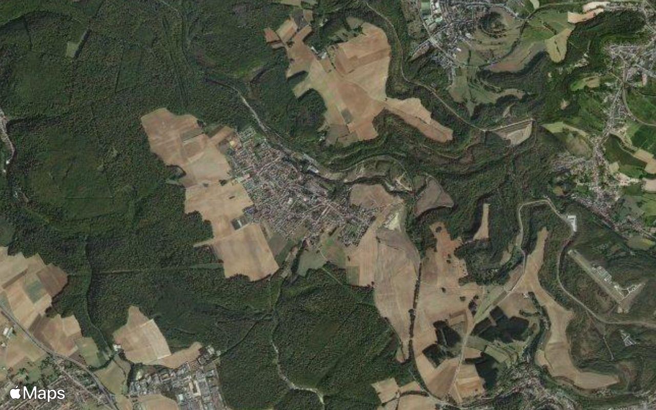 Hussigny-Godbrange, Meurthe-et-Moselle, seen from above