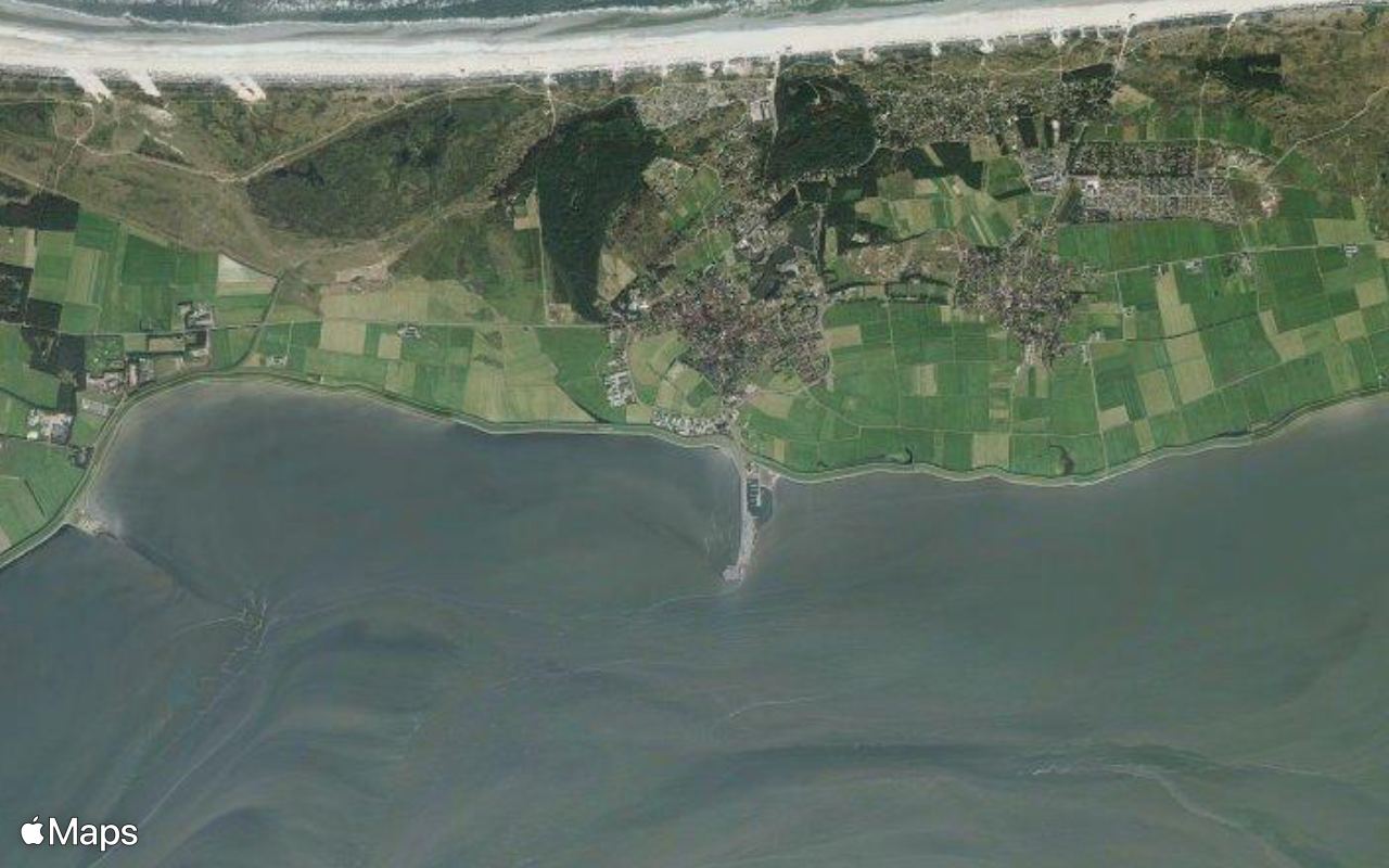 Nes, Friesland, seen from above