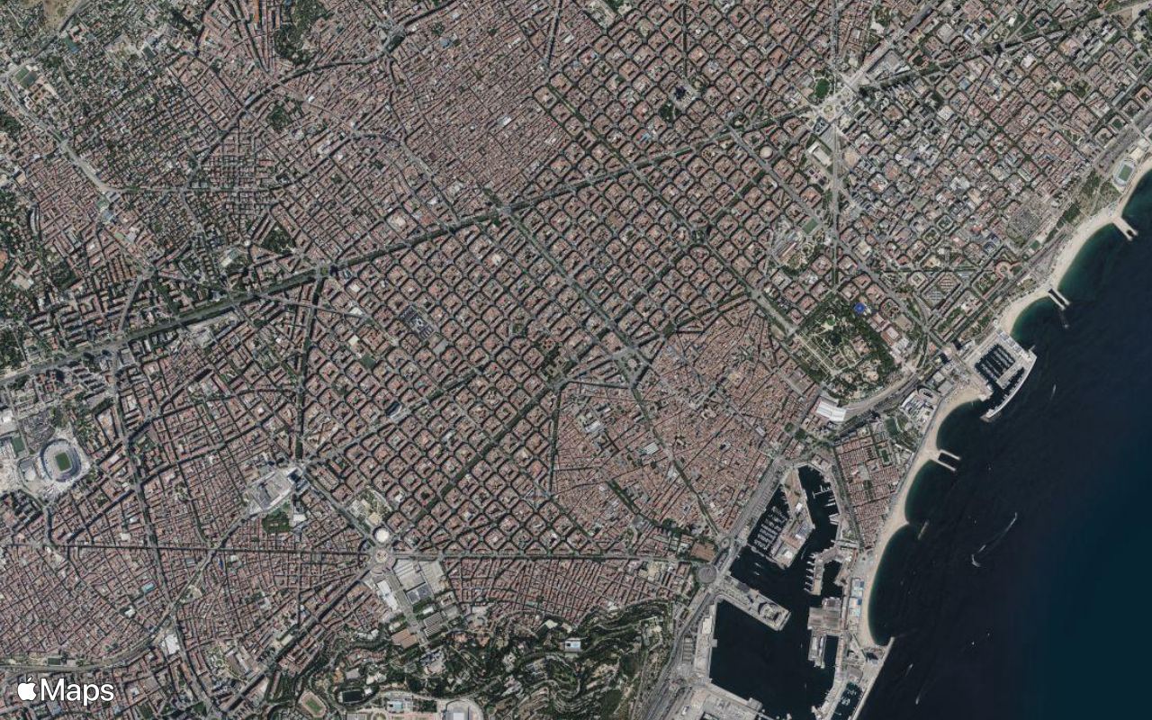 Barcelona, seen from above