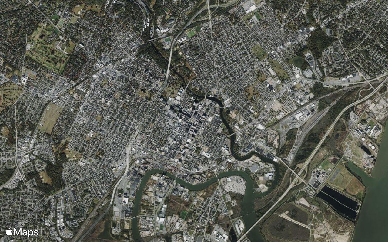 Wilmington, DE, seen from above