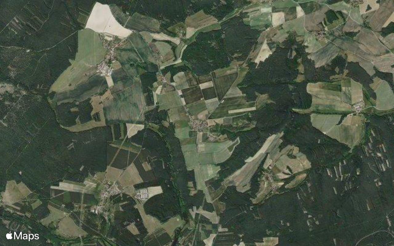 Dražeň, Plzeň, seen from above