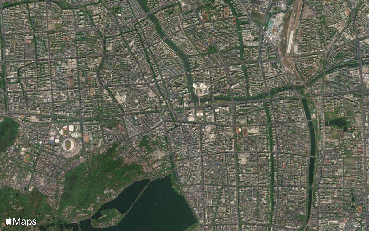 Hangzhou, Zhejiang, seen from above