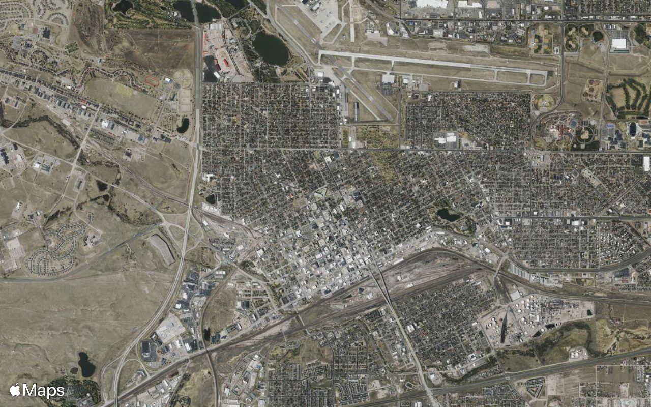 Cheyenne, WY, seen from above