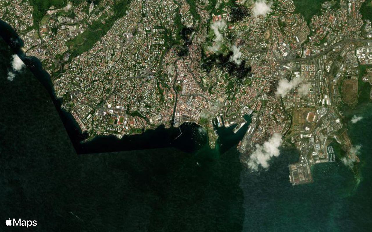 Fort-de-France, Martinique, seen from above