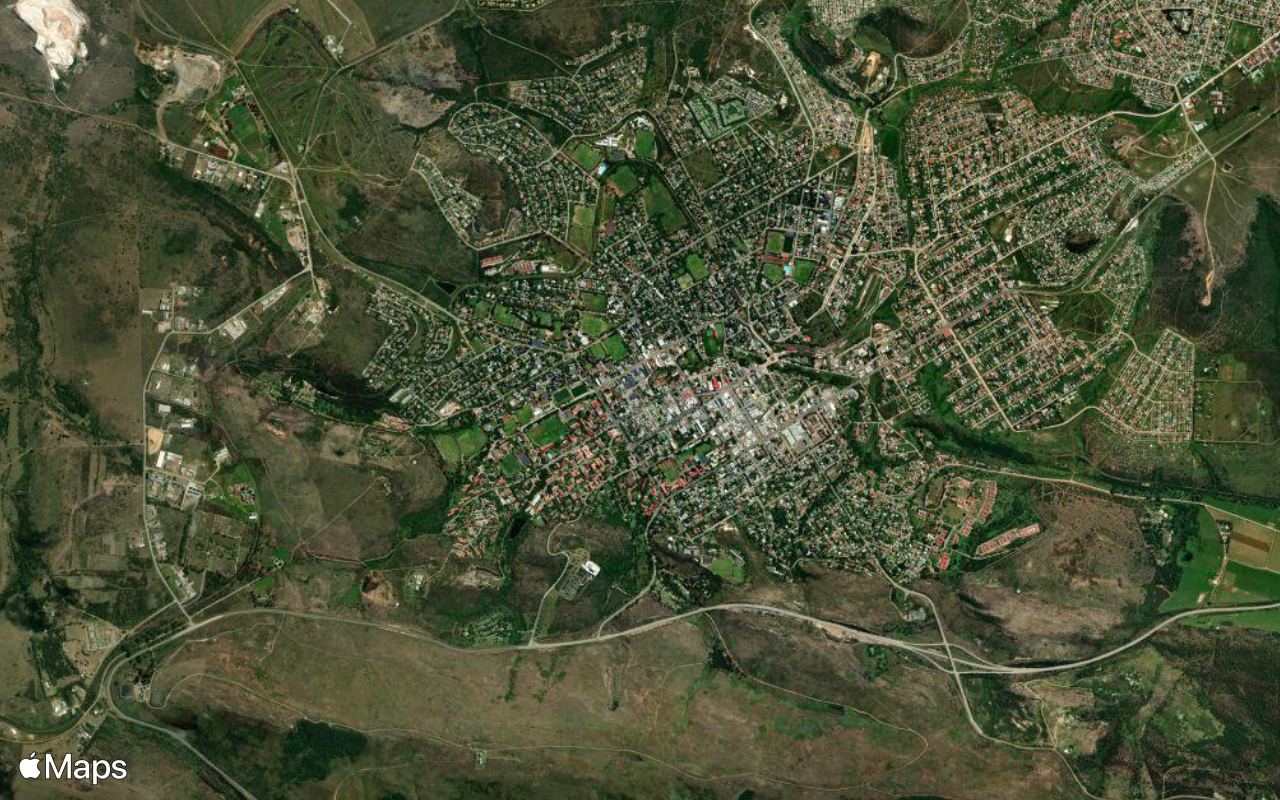 Makhanda, Eastern Cape, seen from above