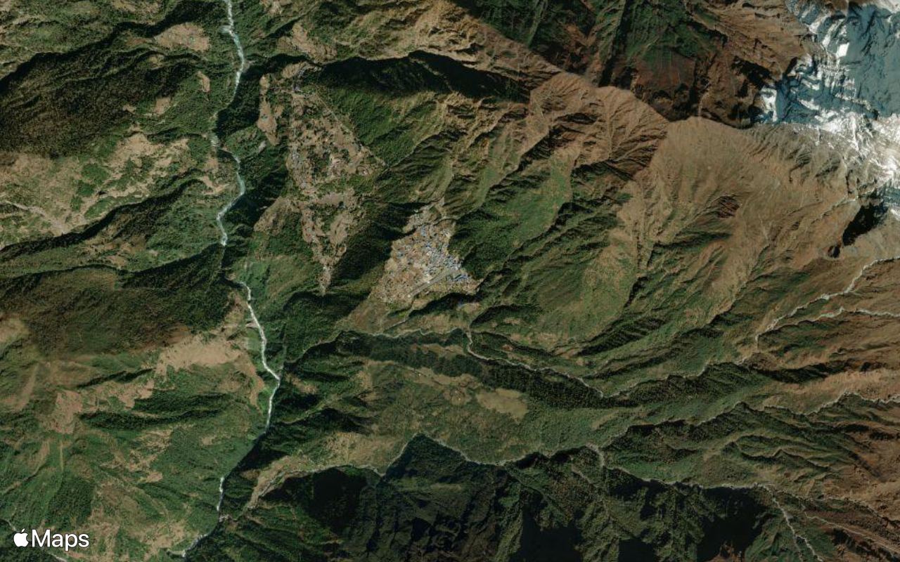 Lukla, Koshi Province, seen from above