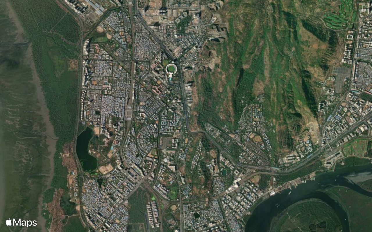 Navi Mumbai, Maharashtra, seen from above