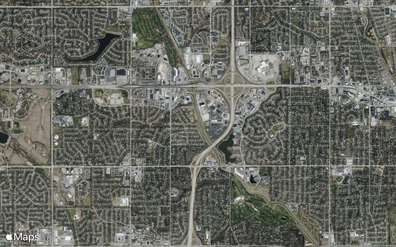 Omaha, NE, seen from above
